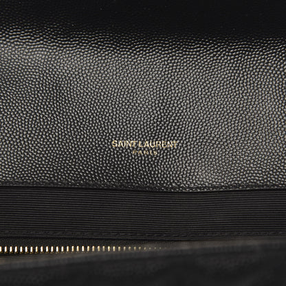 Saint Laurent Grain De Poudre Large Tri-Quilt Monogram Satchel Black 6 of 20
