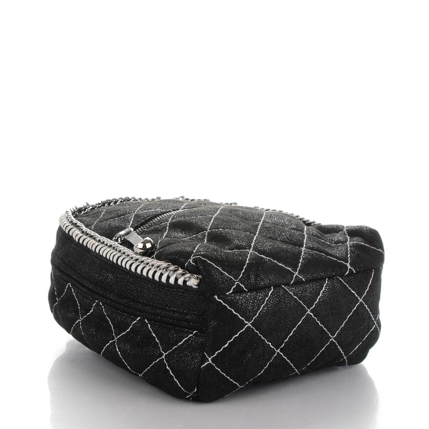 Stella McCartney Shaggy Deer Quilted Mini Falabella Backpack Black 4 of 8