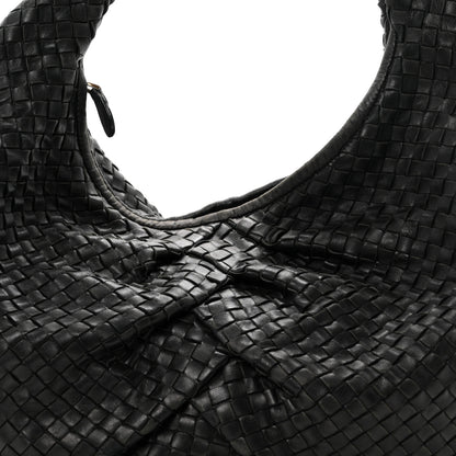 Bottega Veneta Nappa Intrecciato Pleated Large Veneta Hobo Black 7 of 9