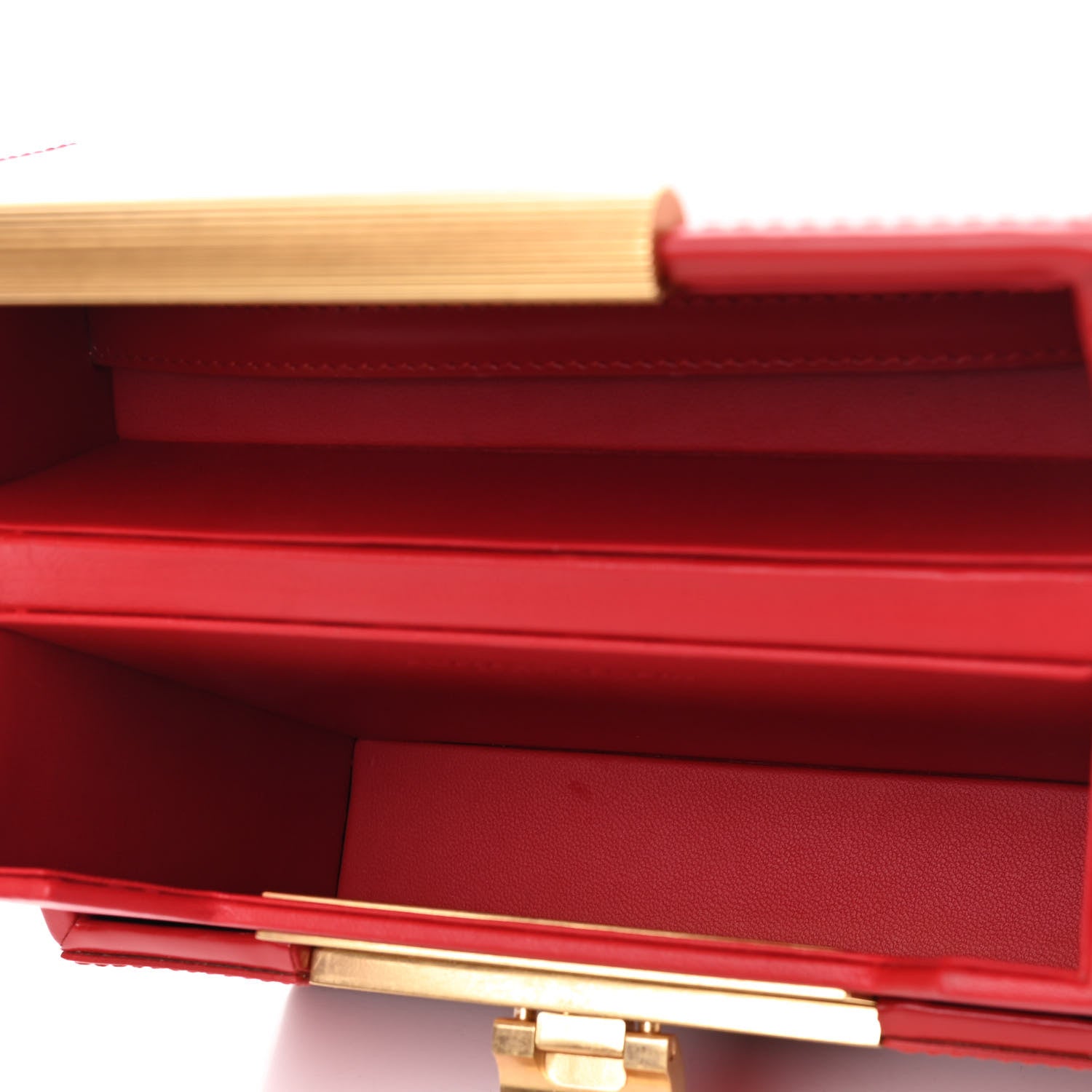 Bottega Veneta Calfskin Daisey Box Clutch Red 4 of 10