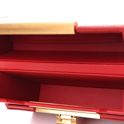 Bottega Veneta Calfskin Daisey Box Clutch Red 4 of 10