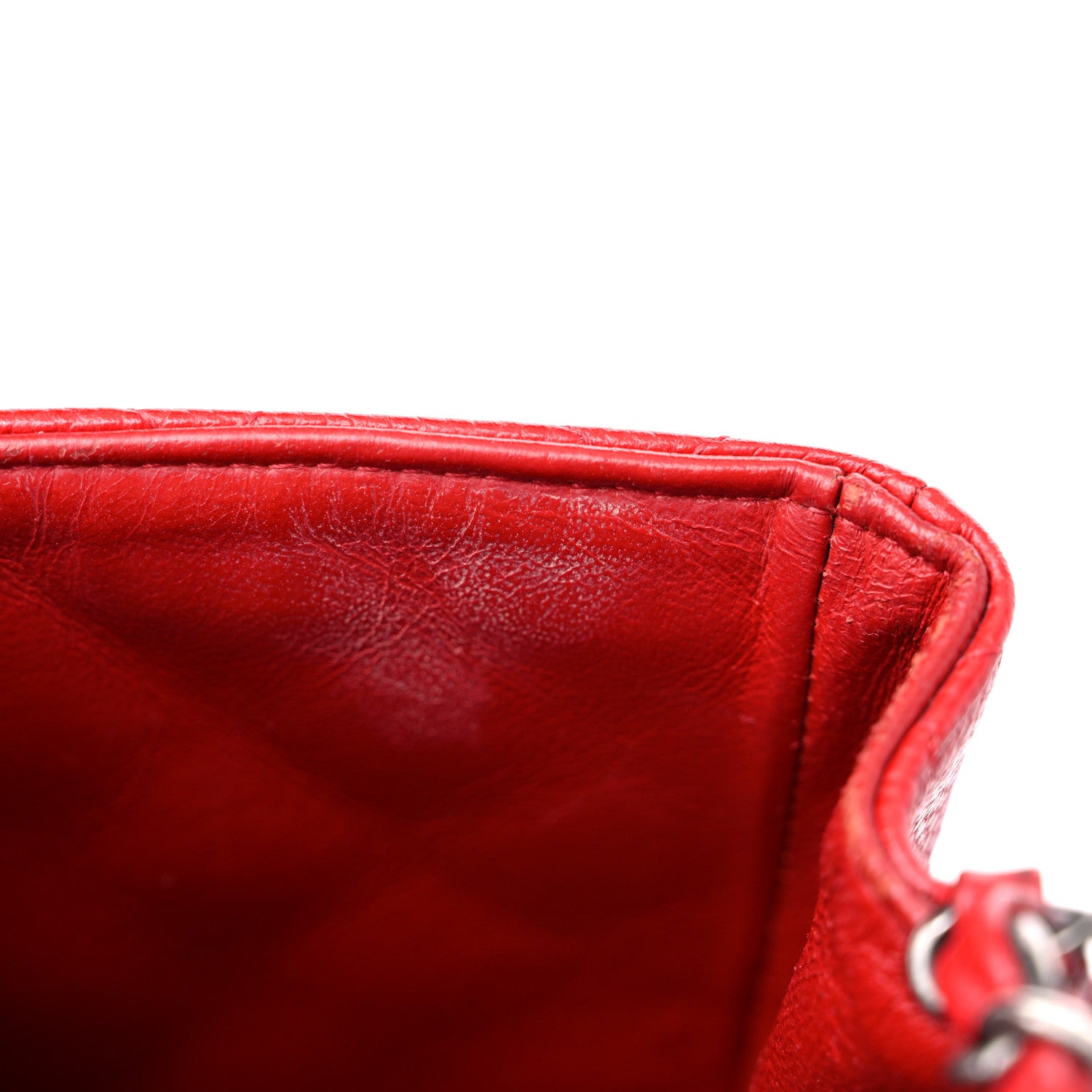 Chanel Caviar Quilted Mini Square Flap Red 10 of 14