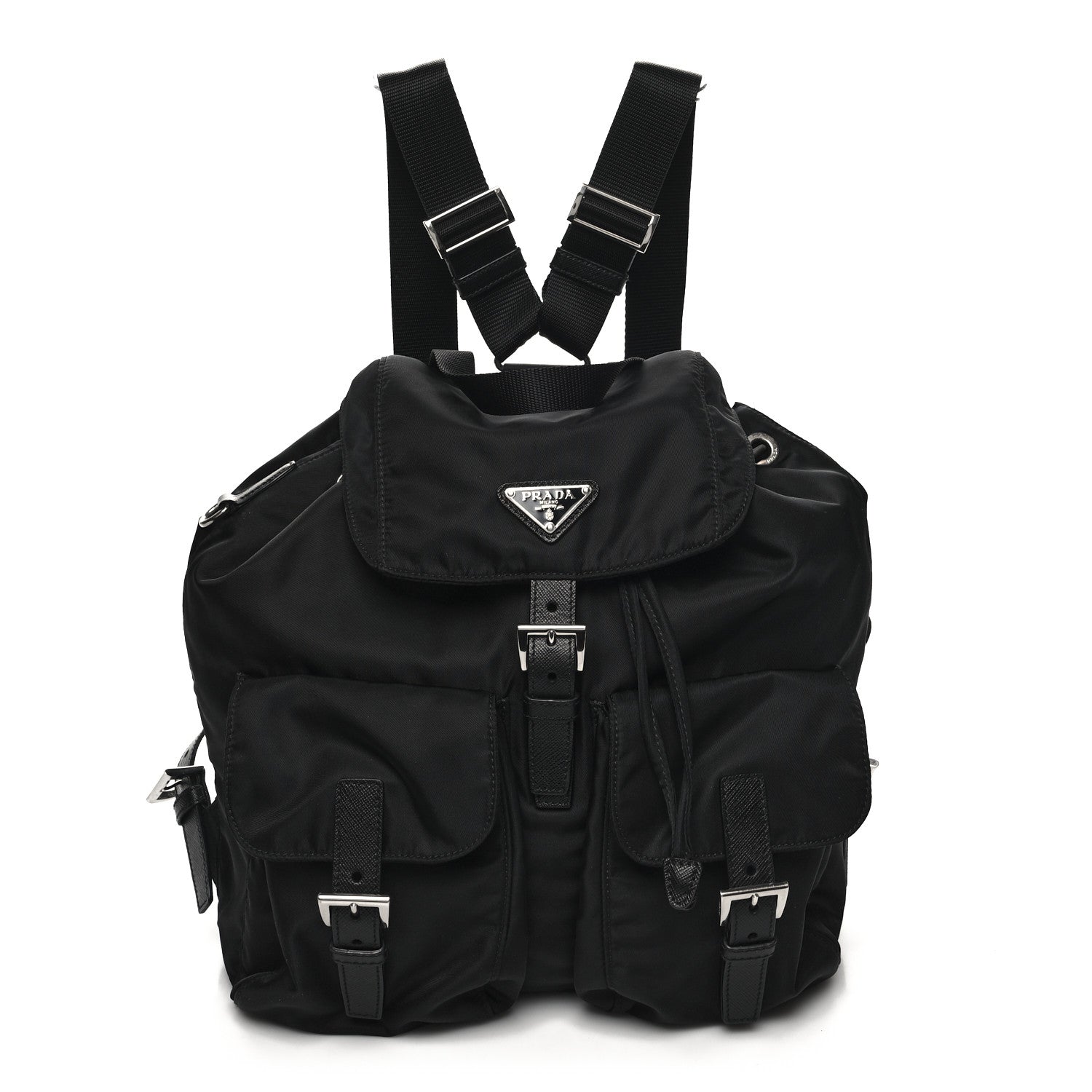 Prada Re-Nylon Saffiano Medium Backpack Black 3 of 11
