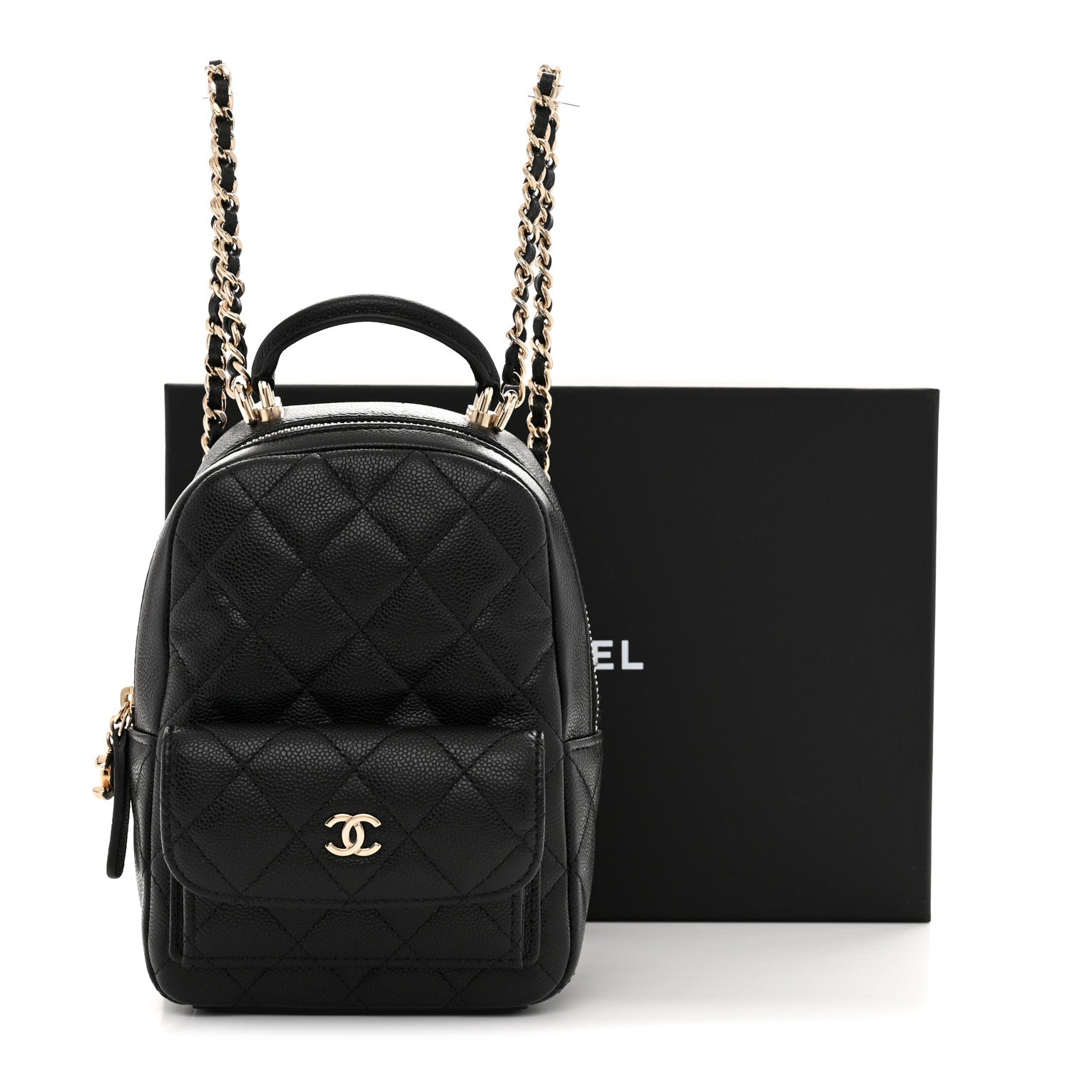 Chanel Caviar Quilted CC Mini Classic Backpack Black 11 of 11