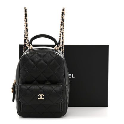 Chanel Caviar Quilted CC Mini Classic Backpack Black 11 of 11