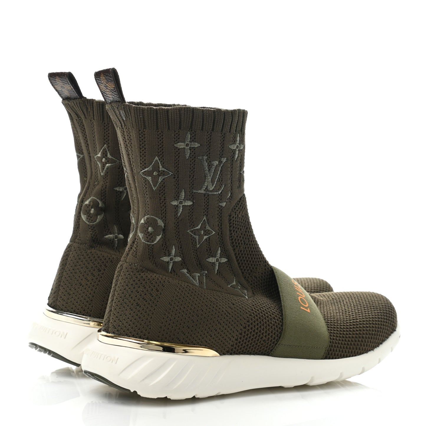 Monogram Stretch Fabric Aftergame Sneaker Boots 37.5