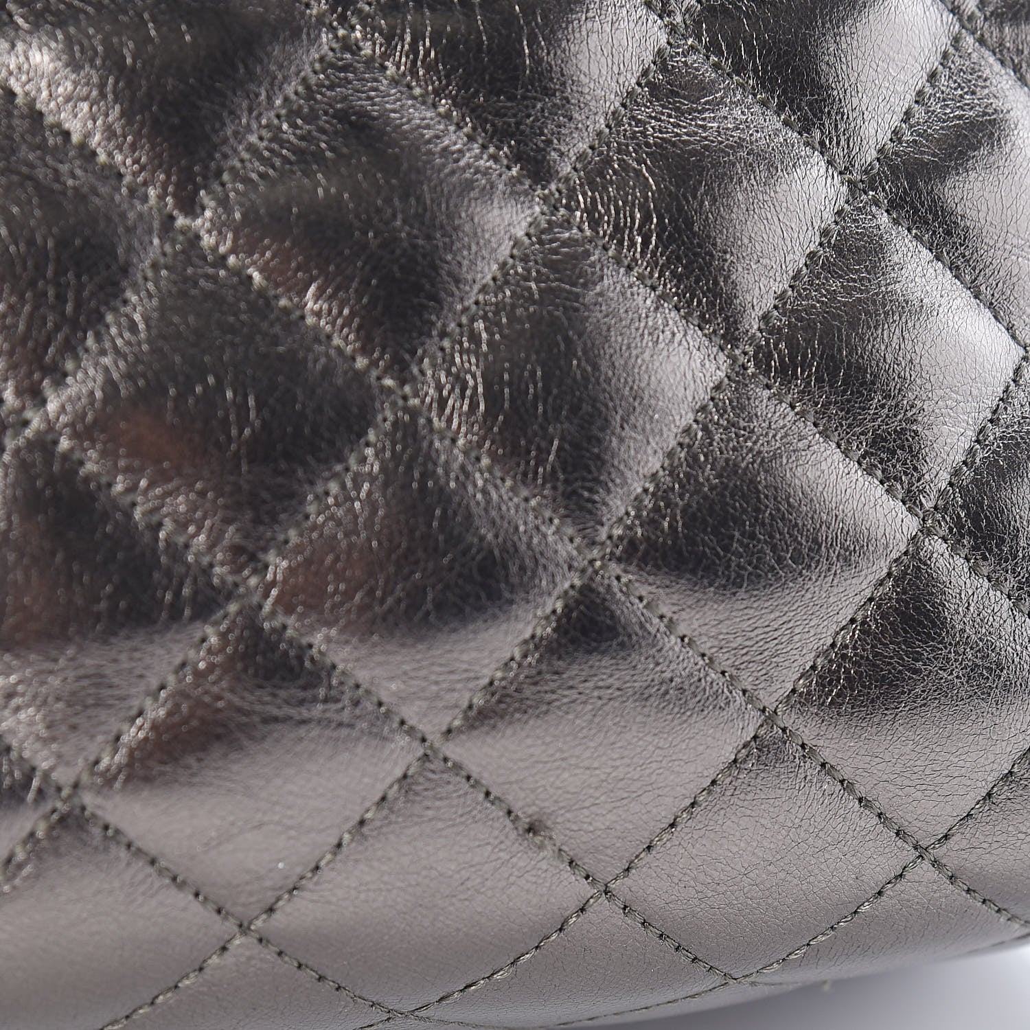 Burberry Metallic Calfskin Quilted Sophie Pewter 8 of 10