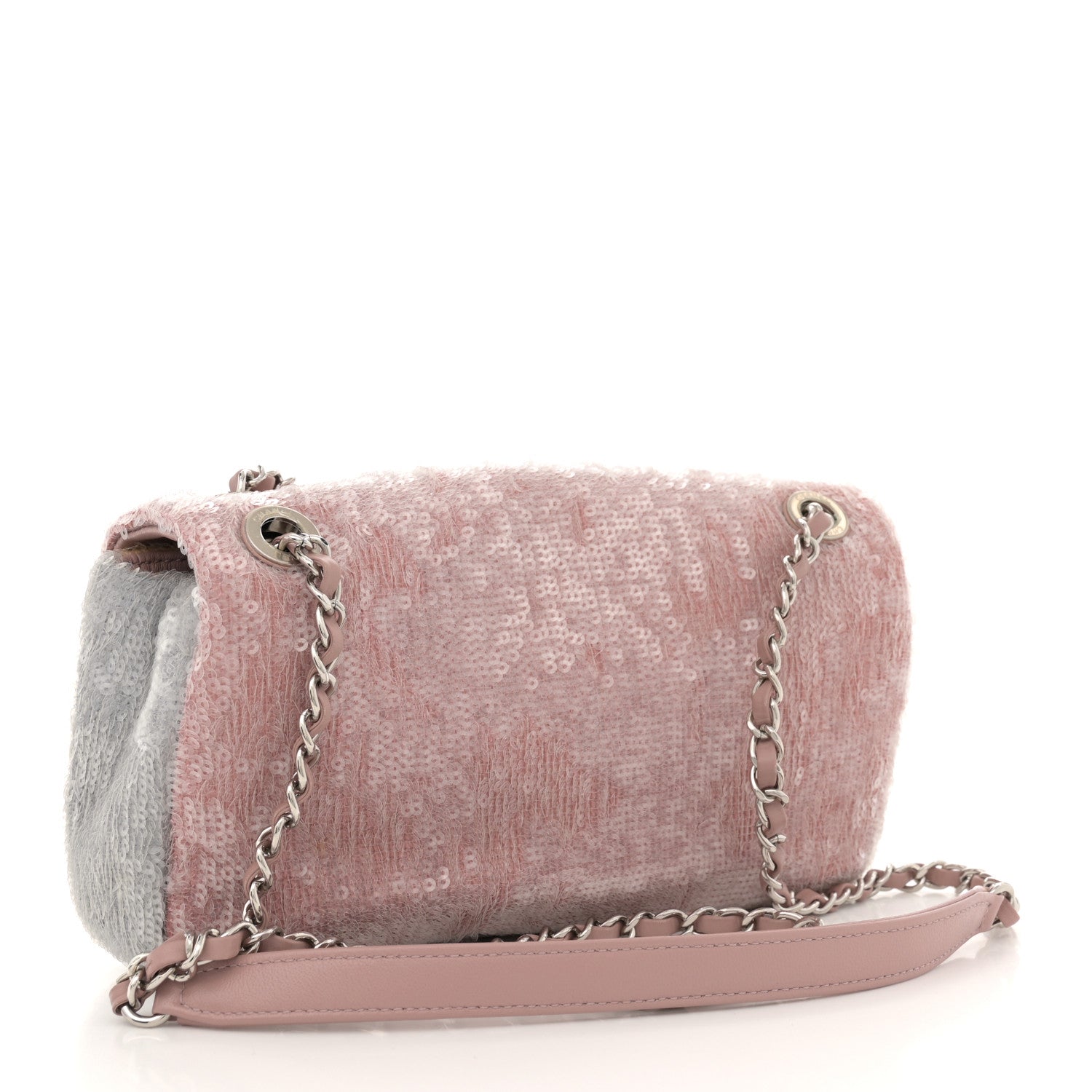Chanel Sequin Mini Waterfall Flap Pink Blue Yellow 3 of 10
