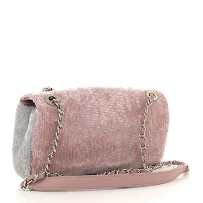 Chanel Sequin Mini Waterfall Flap Pink Blue Yellow 3 of 10