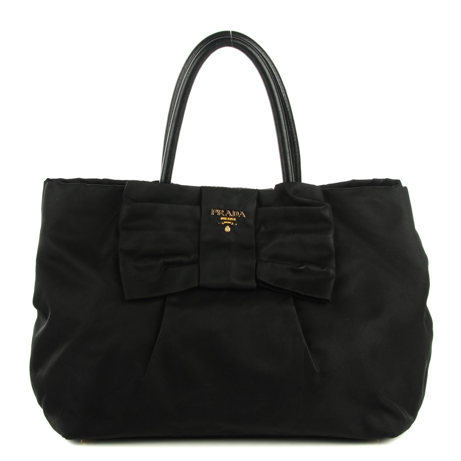 Prada Tessuto Fiocco Bow Tote Black 1 of 8