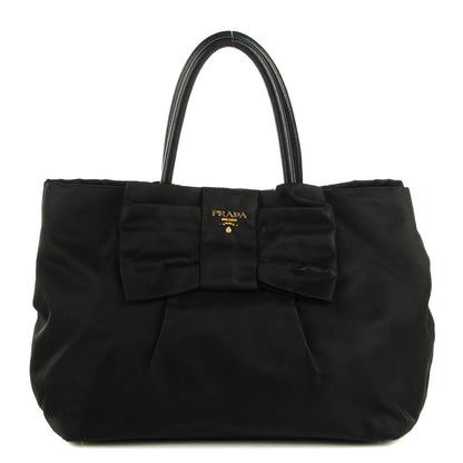 Prada Tessuto Fiocco Bow Tote Black 1 of 8