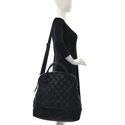 Chanel Coated Canvas Quilted Garment Travel Bag Black 2 of 9