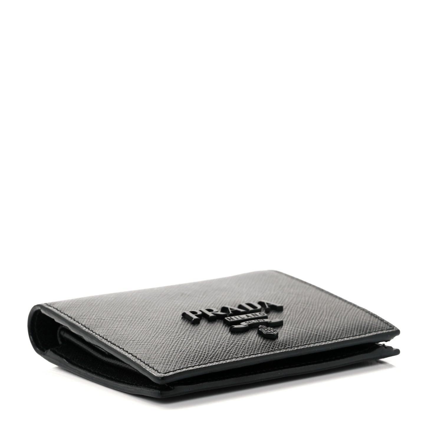 Saffiano Shine Bi-Fold Wallet Black