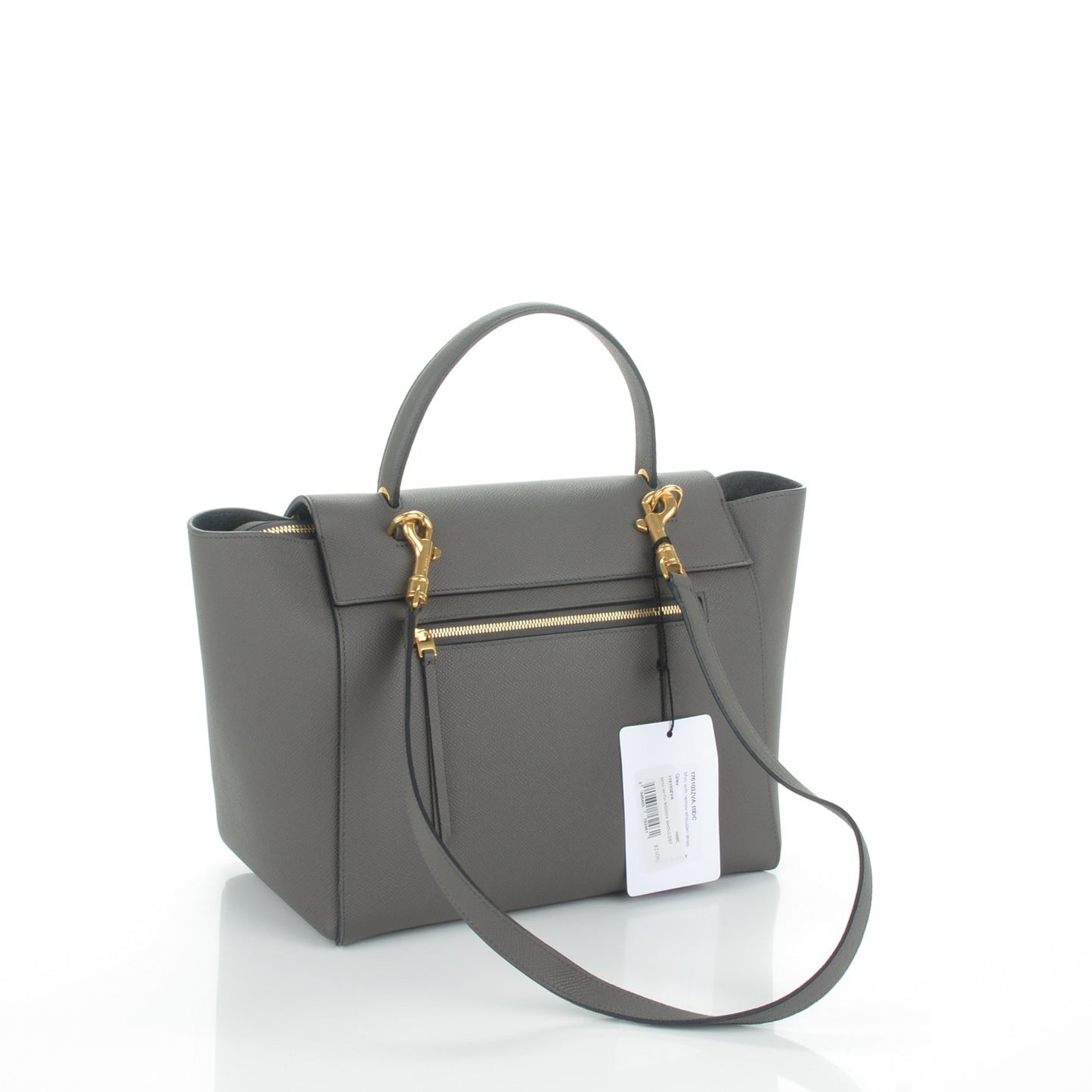 Grained Calfskin Mini Belt Bag Grey
