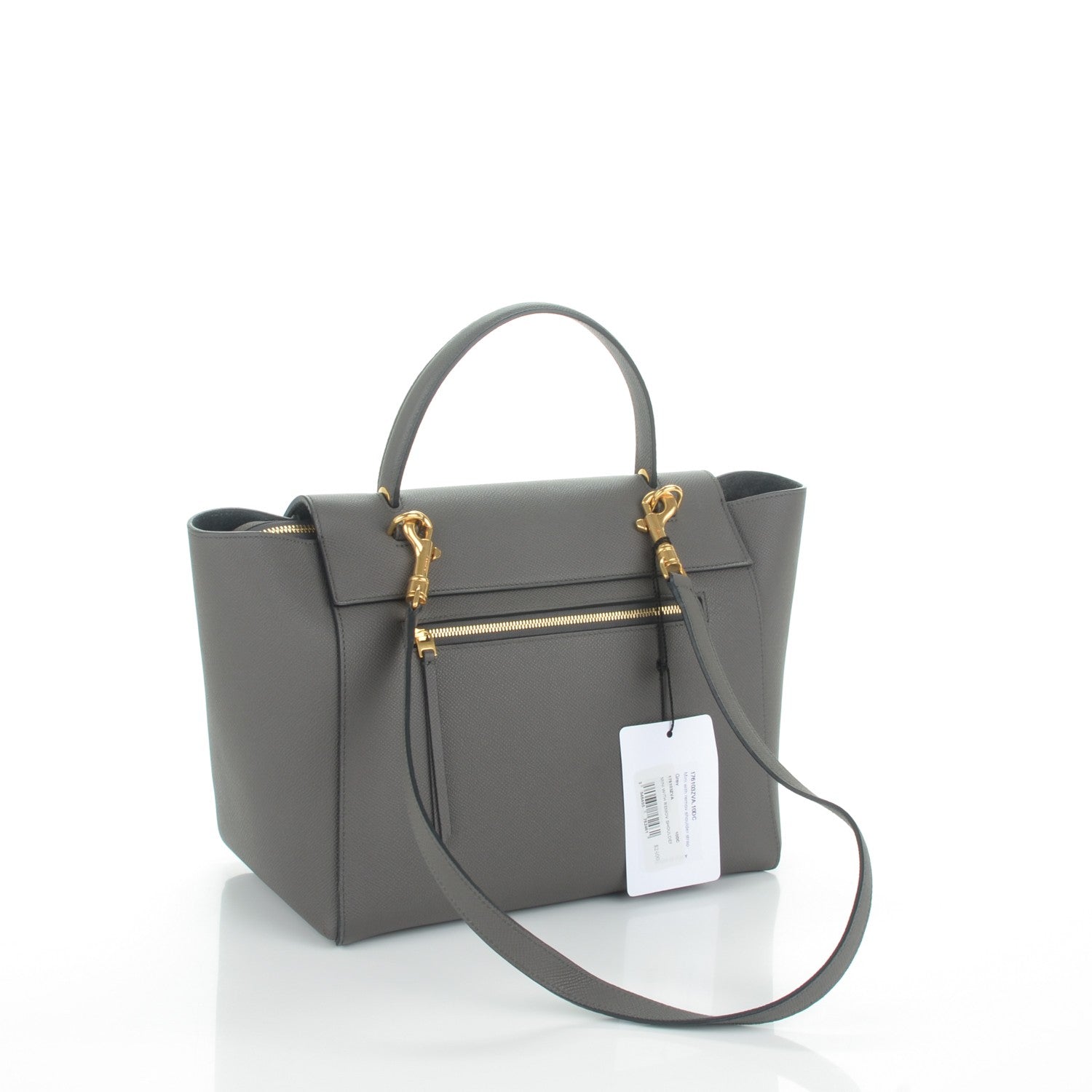 Celine Grained Calfskin Mini Belt Bag Grey 3 of 8