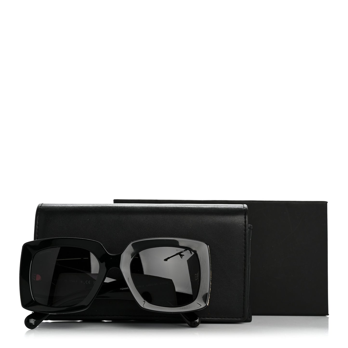 Acetate Rectangle Sunglasses 5435 Black
