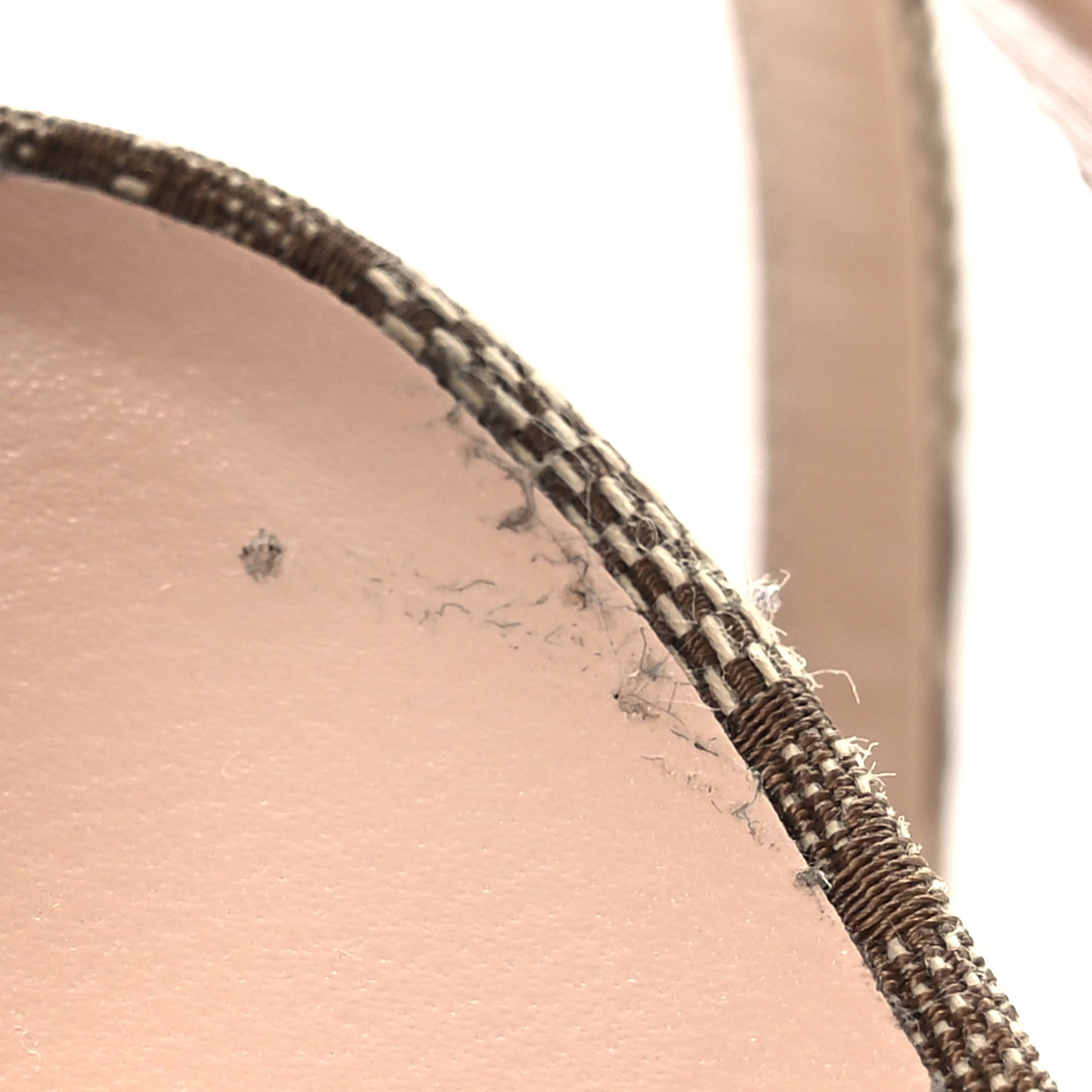 Monogram Nappa Chalotte Horsebit Ankle Strap 75mm Flatform Sandals 35.5 Beige Ebony