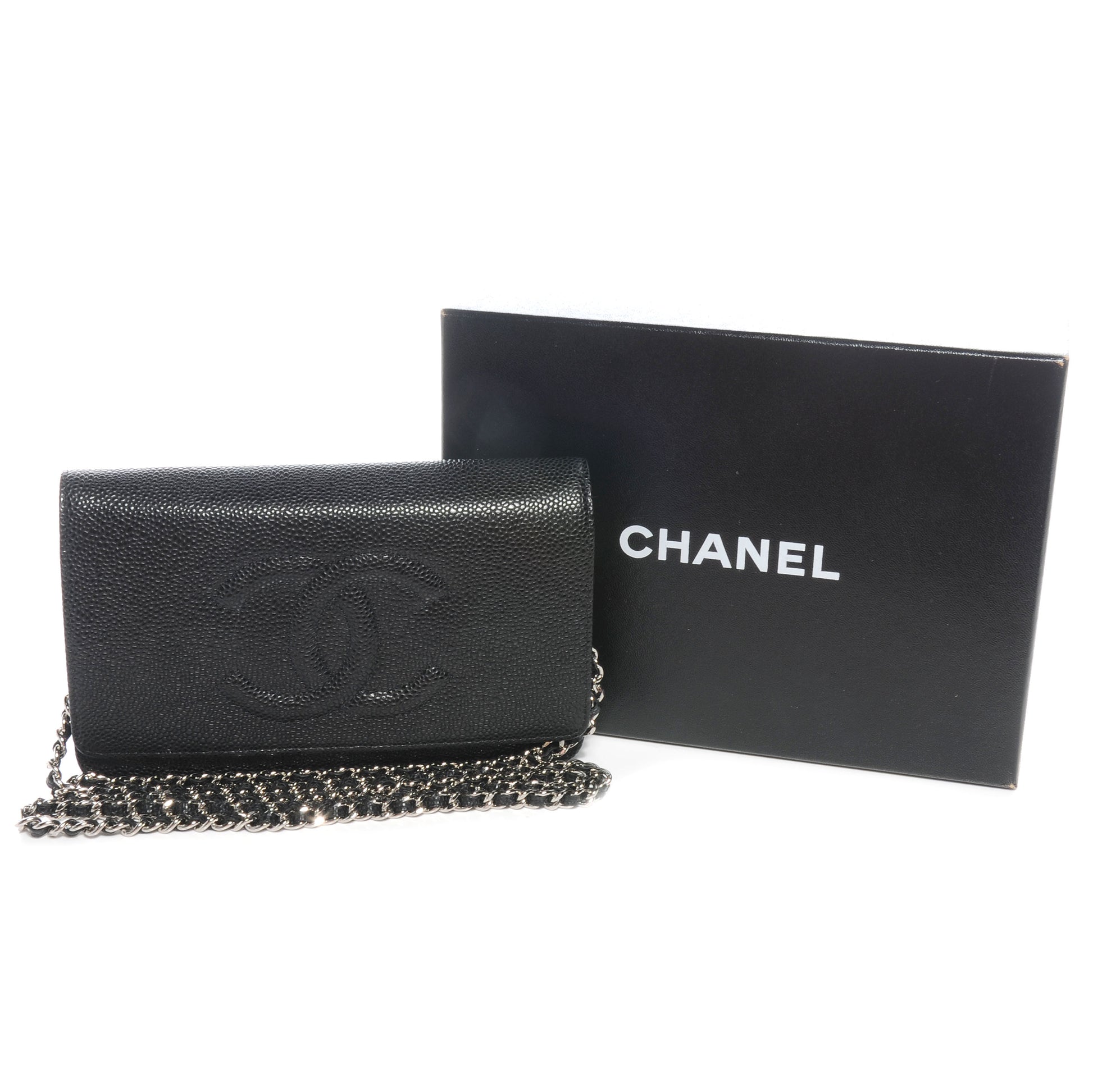 Chanel Caviar Wallet on Chain WOC Black 5 of 9