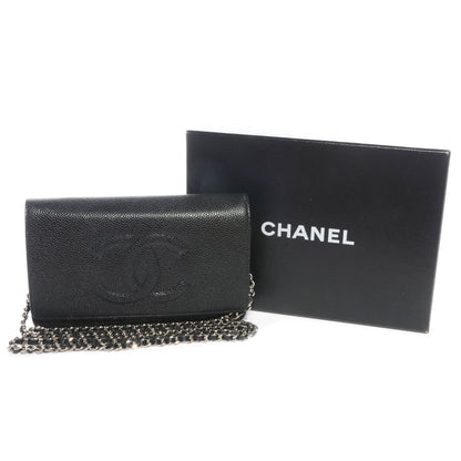 Chanel Caviar Wallet on Chain WOC Black 5 of 9