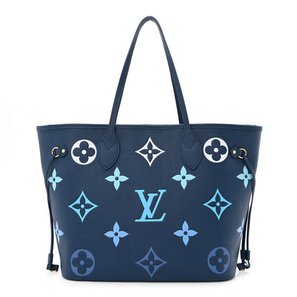Louis Vuitton Empreinte Monogram Giant Neverfull MM Degrade Bleu 3 of 12