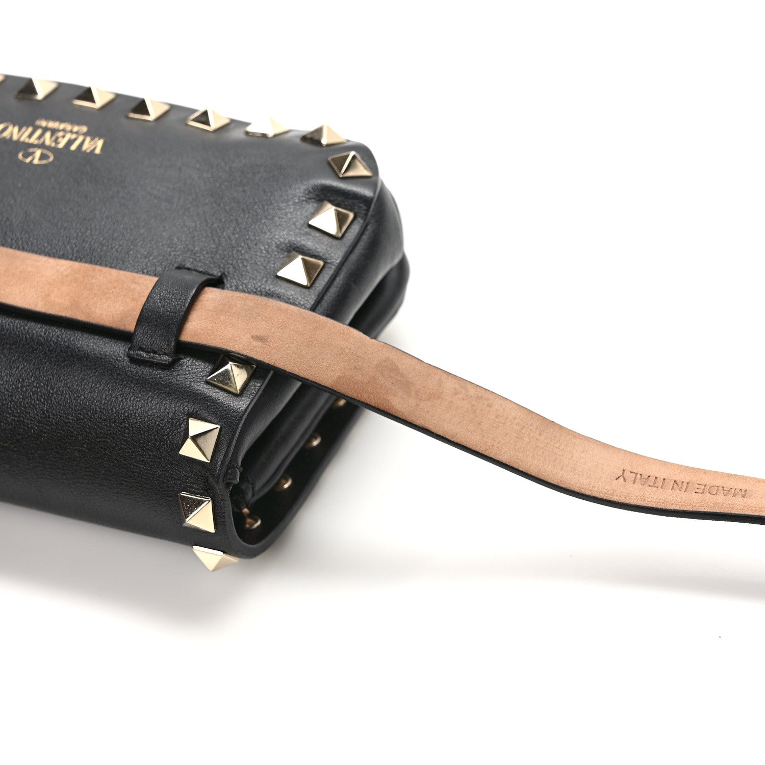 Valentino Garavani Calfskin Rockstud Belt Bag Black 12 of 12