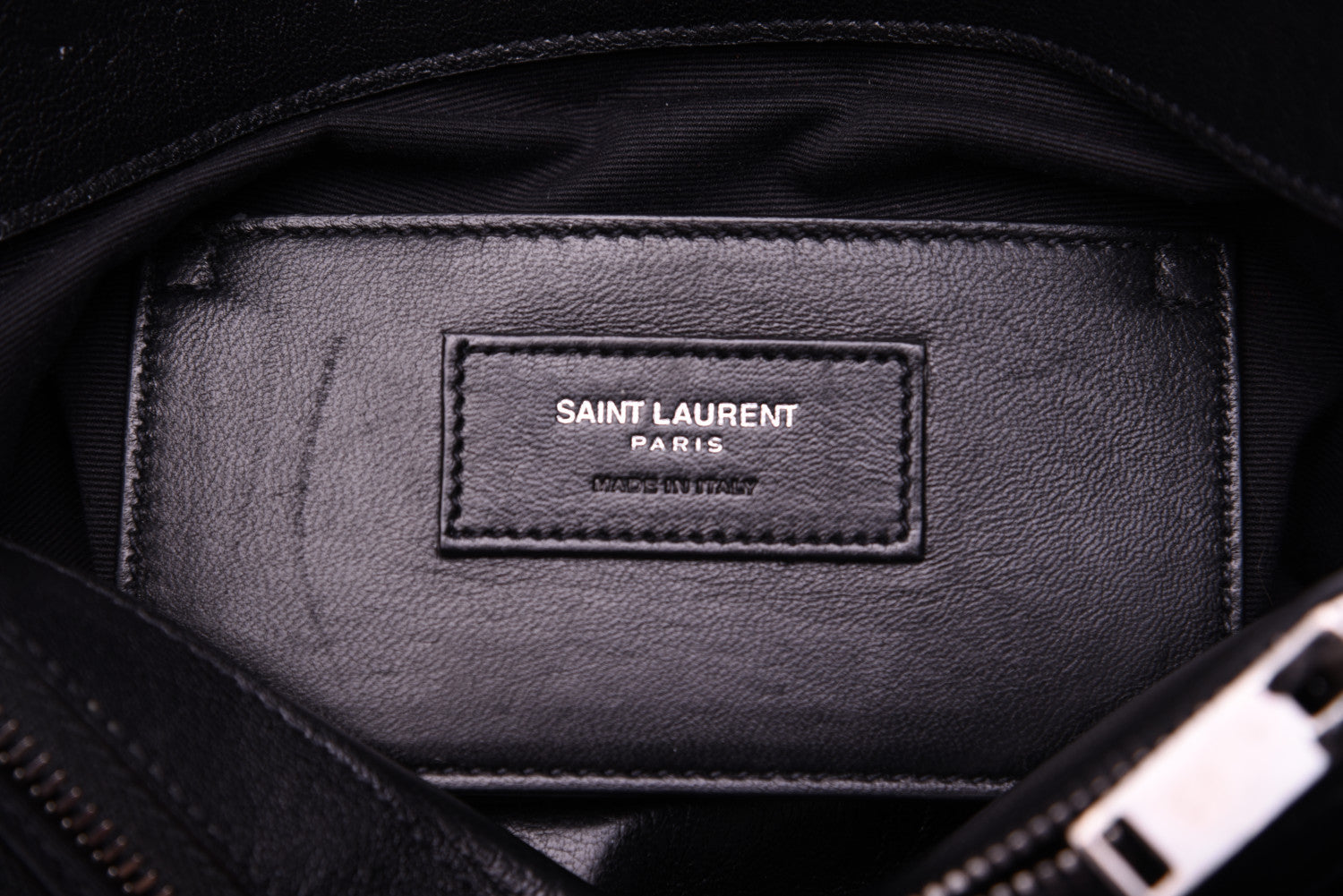 Saint Laurent Sheepskin Matelasse Chevron Monogram Large College Satchel Black 14 of 31