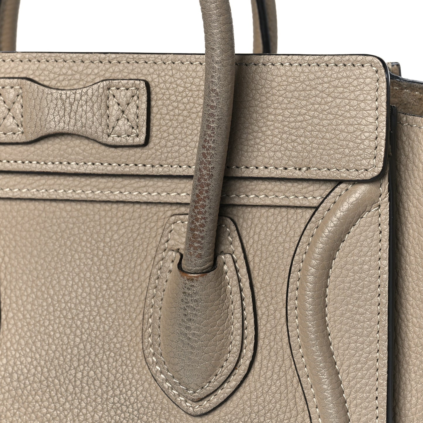 Drummed Calfskin Nano Luggage Dune