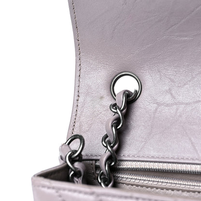 Chanel Iridescent Calfskin Chevron Quilted Mini Rectangular Flap Grey 11 of 12