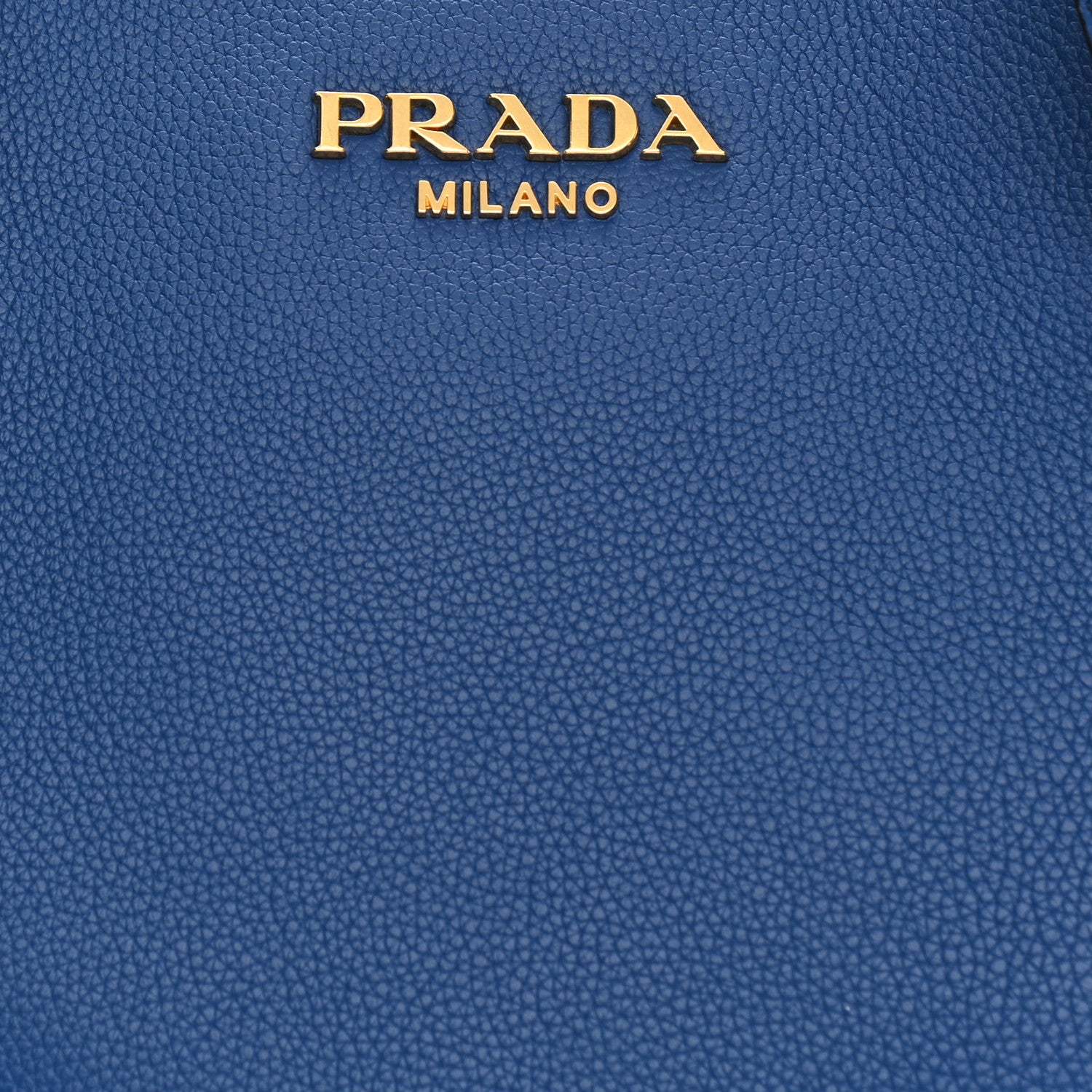Prada Vitello Phenix Tote Blue 13 of 18
