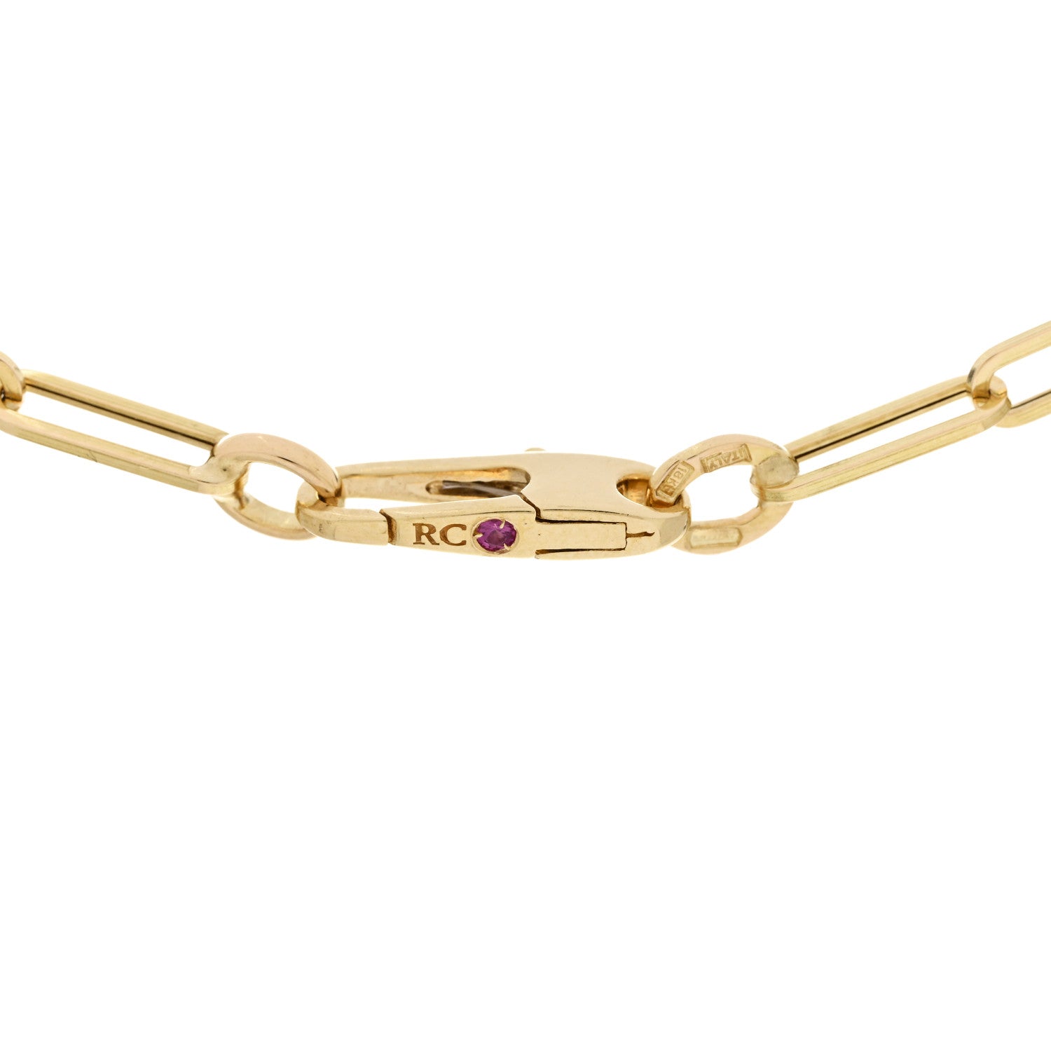 Roberto Coin 18K Yellow Gold Paper Clip Link Necklace 4 of 4