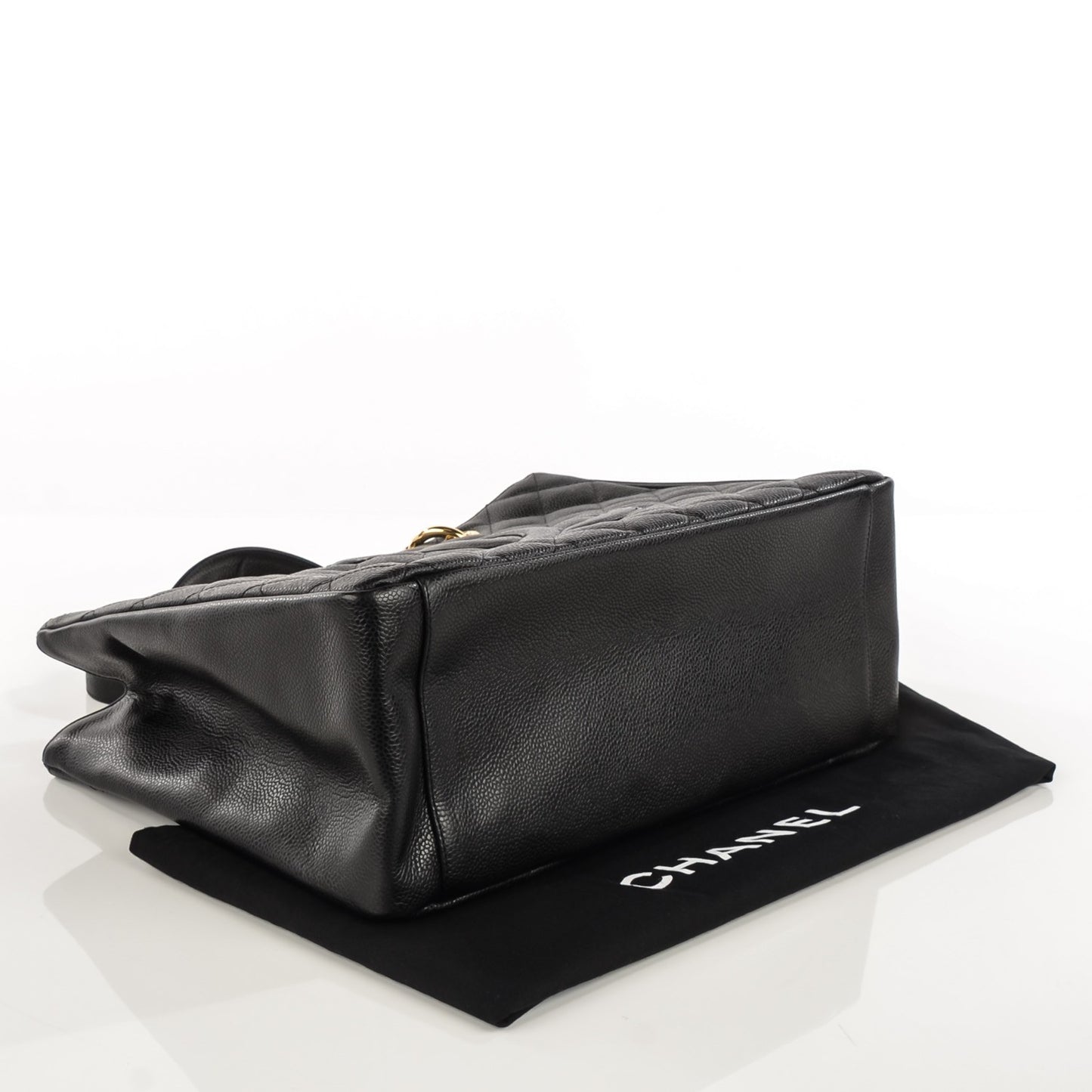 Caviar Quilted Grand Shopping Tote GST Black