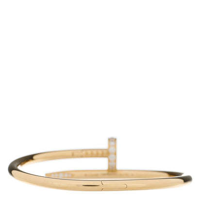 Cartier 18K Yellow Gold Diamond Juste Un Clou Bracelet 15 3 of 5
