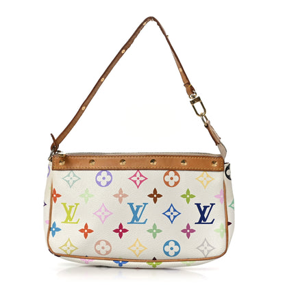 Louis Vuitton Monogram Multicolor Pochette Accessories White 1 of 8