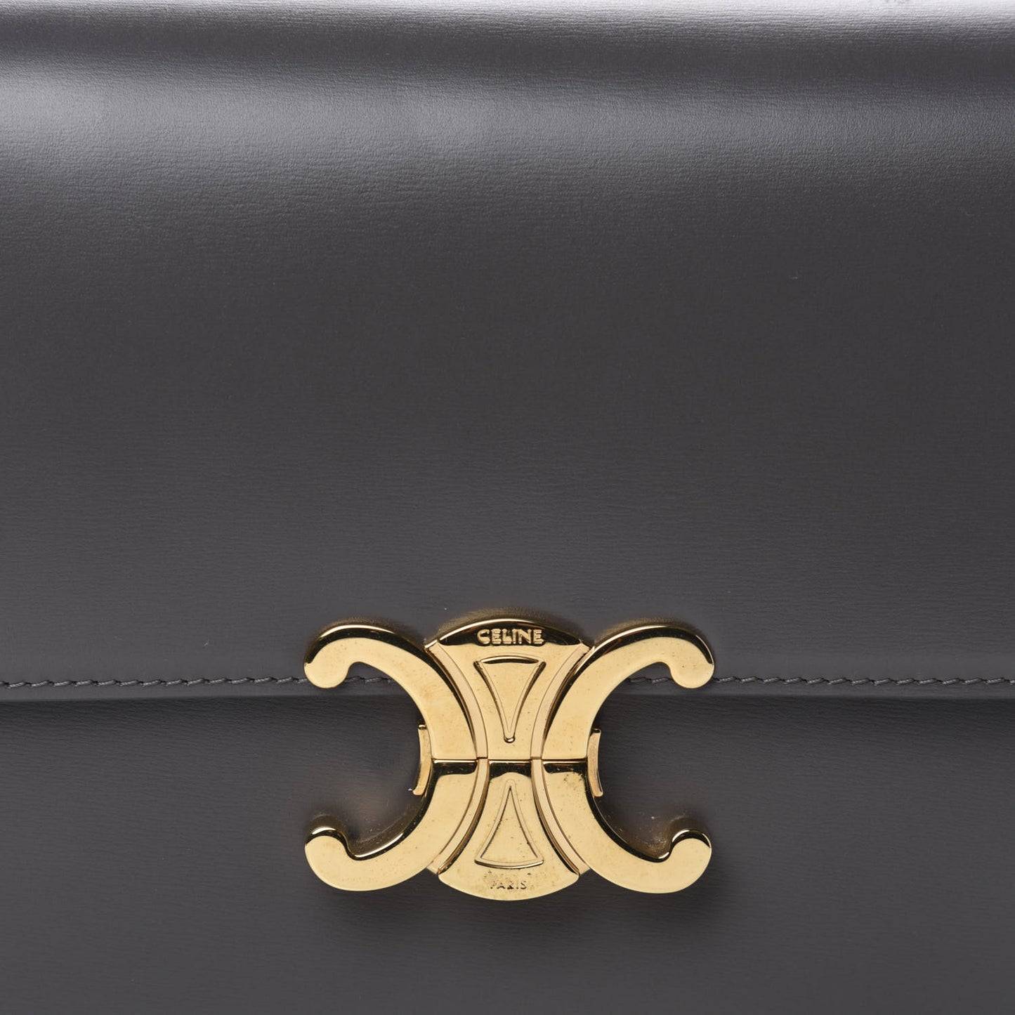 Shiny Calfskin Medium Triomphe Grey