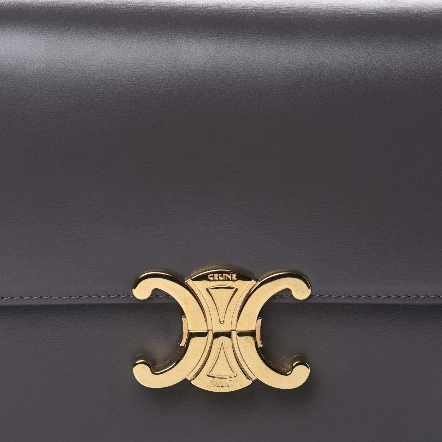 Celine Shiny Calfskin Medium Triomphe Grey 12 of 12