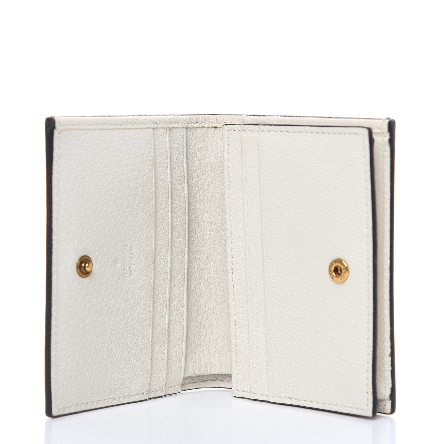 Gucci GG Supreme Monogram Web Queen Margaret Card Case Wallet Beige Mystic White 5 of 7