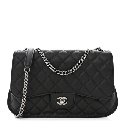 Chanel Lambskin Quilted Large Natural CC Flap Black 1 of 11
