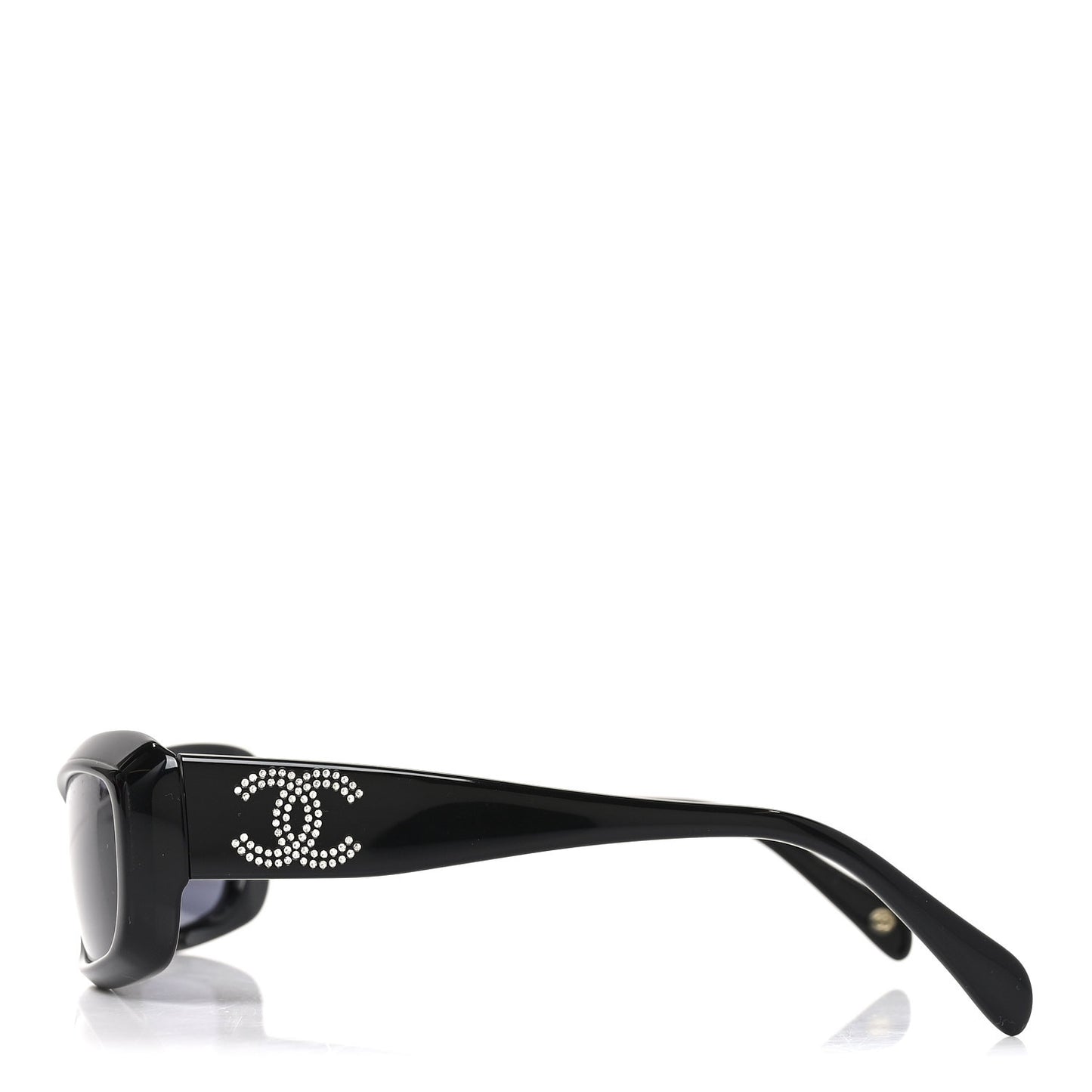 Crystal CC Logo Sunglasses 5095-B Black