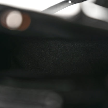 Balenciaga Calfskin Crocodile Embossed Logo Shopping Phone Holder Bag Black 5 of 9