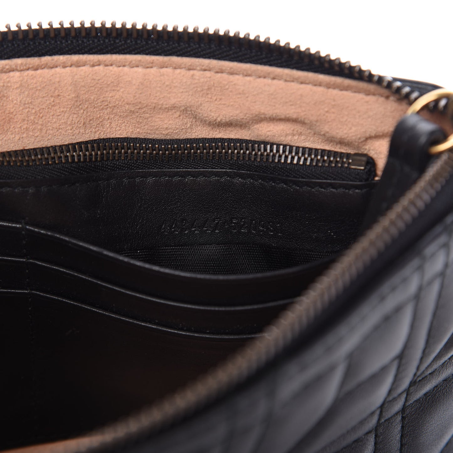 Calfskin Matelasse Mini Pearly GG Marmont Chain Bag Black