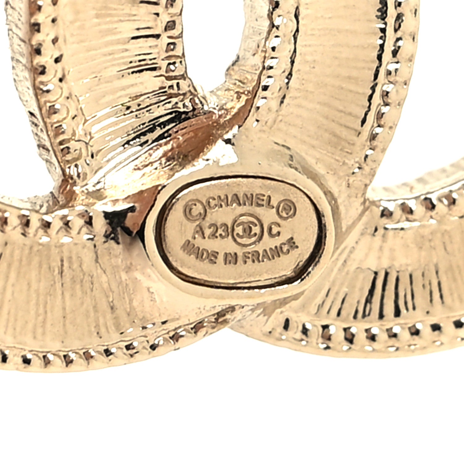 Chanel Crystal CC Drop Earrings Gold Multicolor 4 of 4