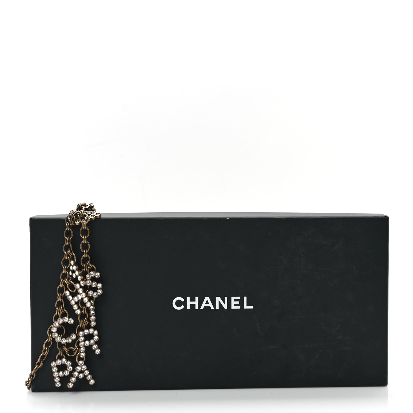 Crystal City of Lights Letter Chain Necklace Gold