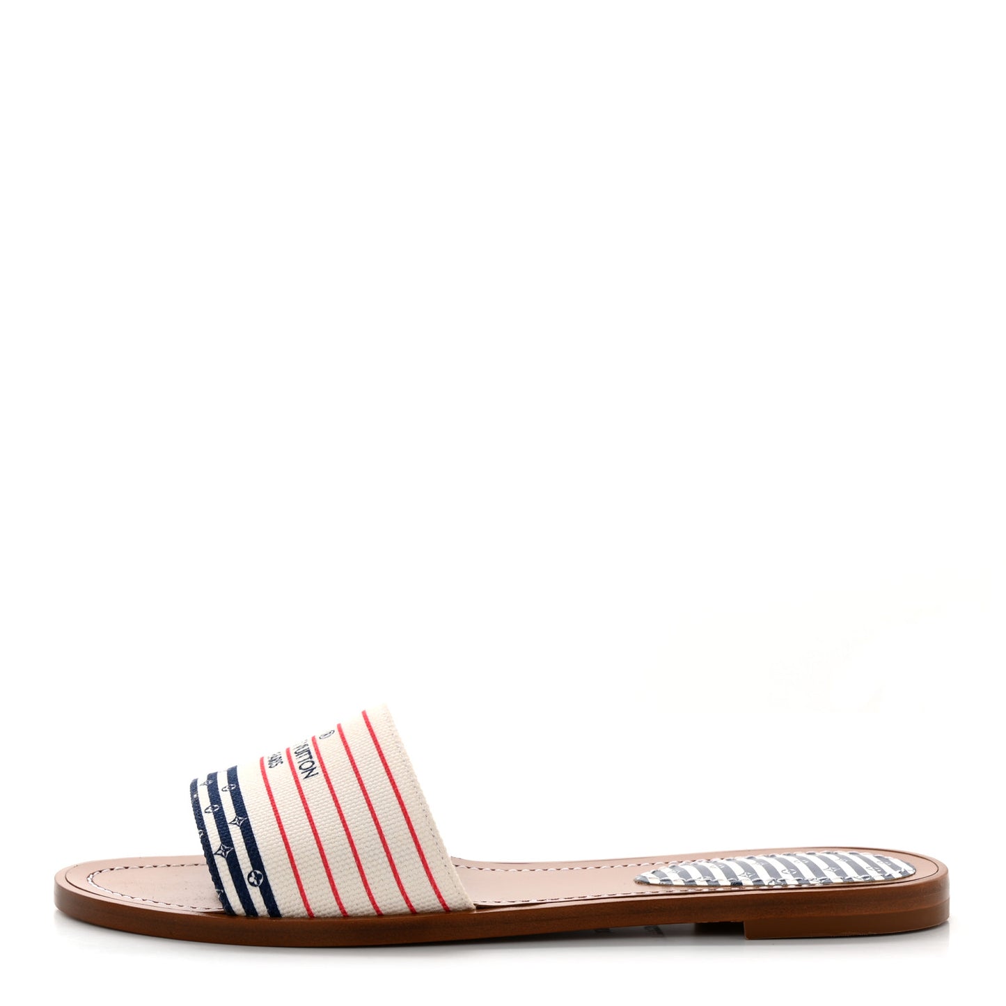 Canvas LV Escale Lock It Flat Mule 37 Blue