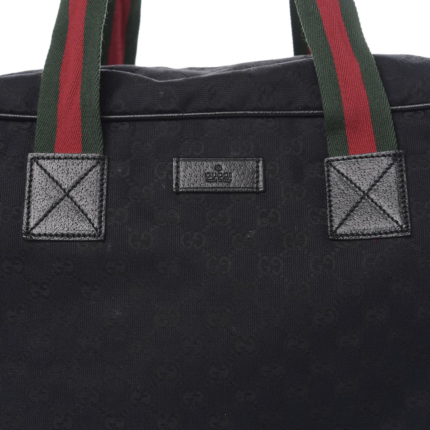 GG Monogram Web Medium Collapsible Carry On Duffle Black