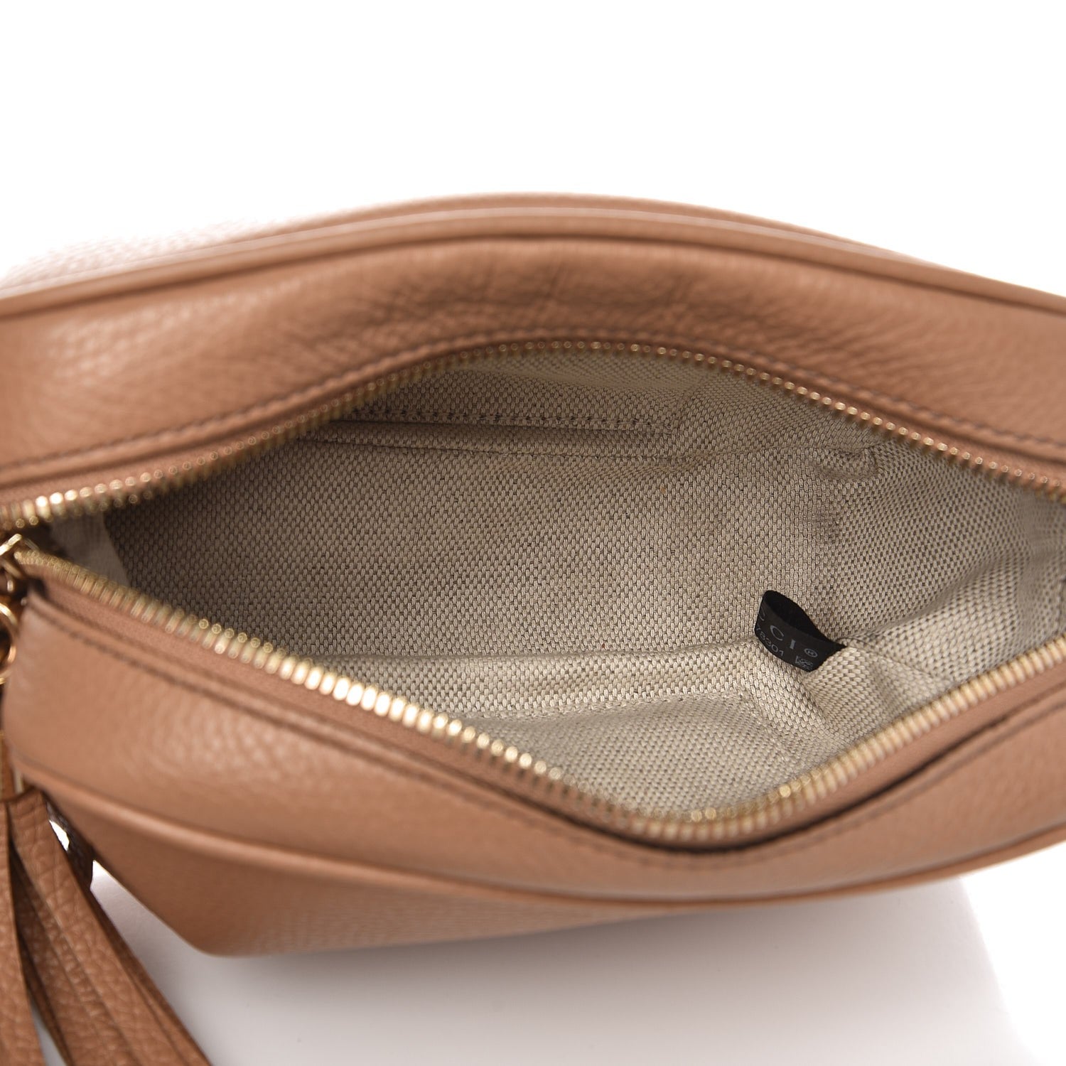 Gucci Pebbled Calfskin Small Soho Disco Bag Camelia 5 of 7