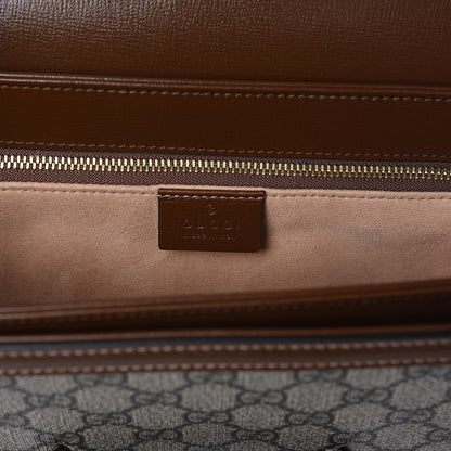 Gucci GG Supreme Monogram Horsebit 1955 Shoulder Bag Beige Brown Sugar 8 of 10