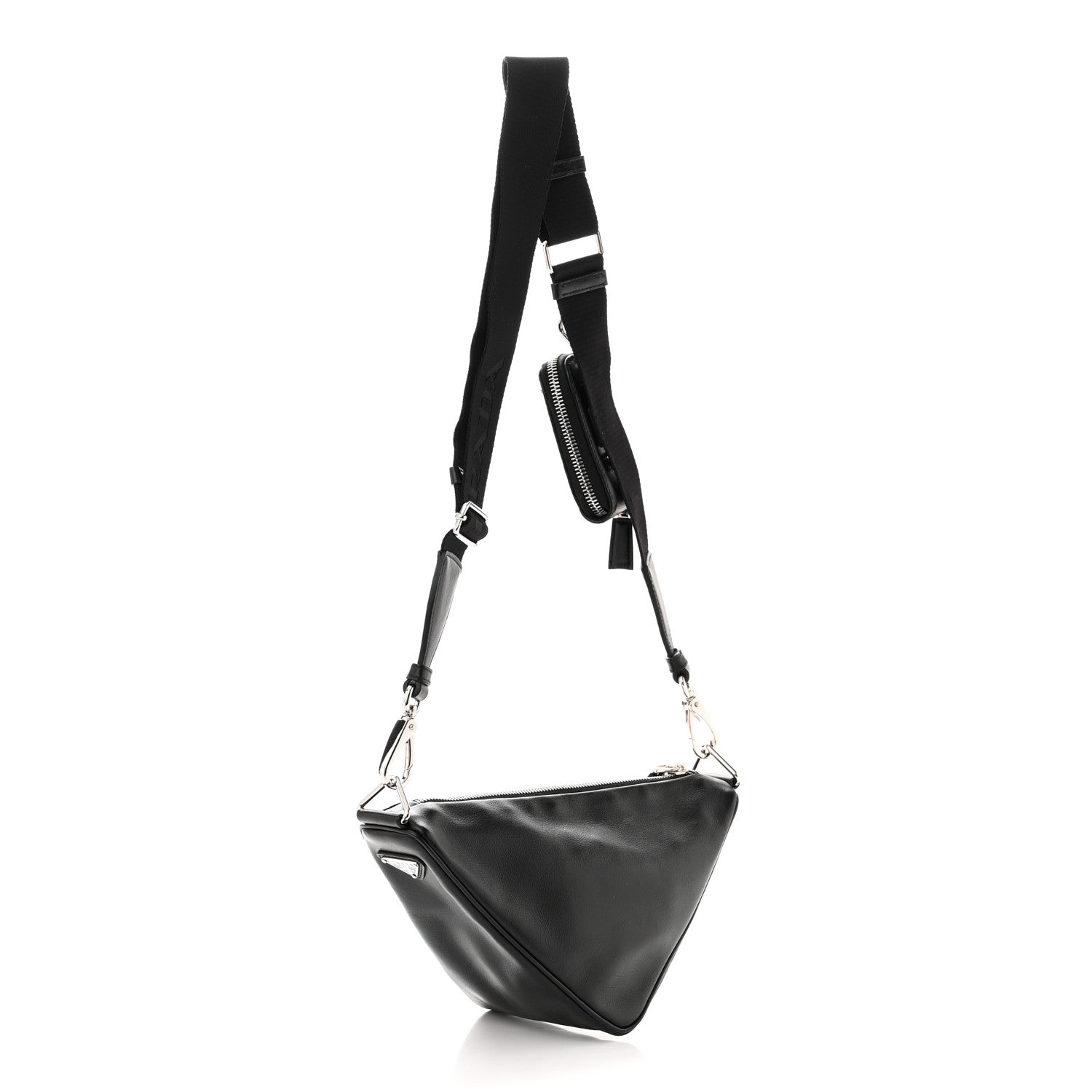 Prada Grace Lux Triangle Shoulder Bag Black 3 of 10