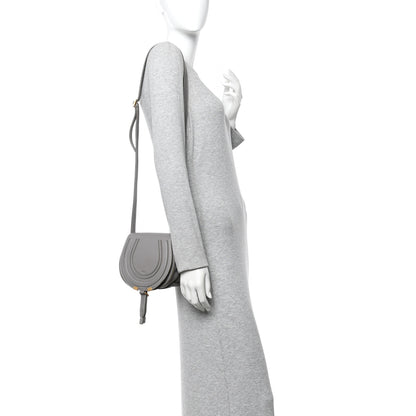 Chloe Calfskin Mini Marcie Round Crossbody Bag Cashmere Grey 2 of 13