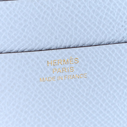 Hermes Epsom Verso Tri-Fold Bearn Compact Wallet Sesame Bleu Brume 6 of 7