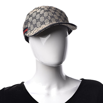 Gucci Monogram Web Baseball Hat S Beige Blue 3 of 10